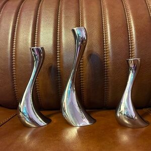 COPY - 3 George Jensen Cobra Collection Candle Stick HoldersNo flaws!Perfect co…